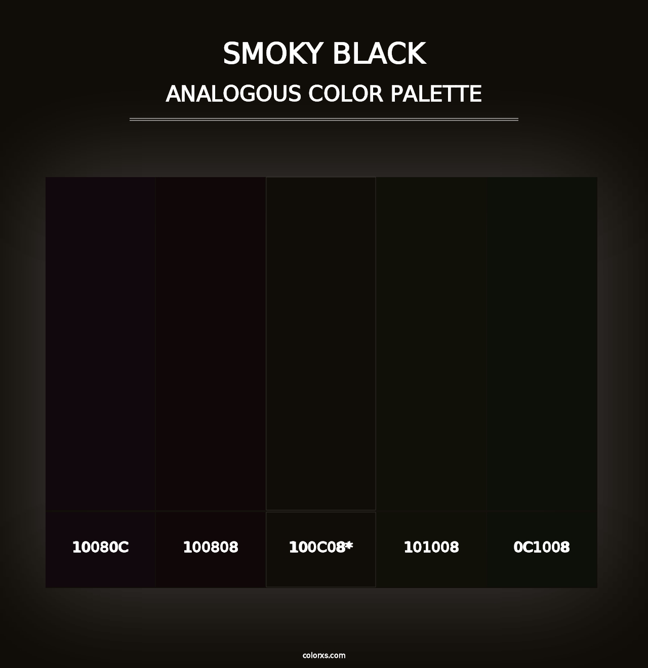 Smoky Black - Analogous Color Palette