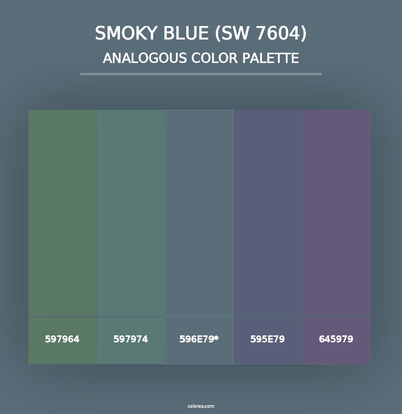 Smoky Blue (SW 7604) - Analogous Color Palette