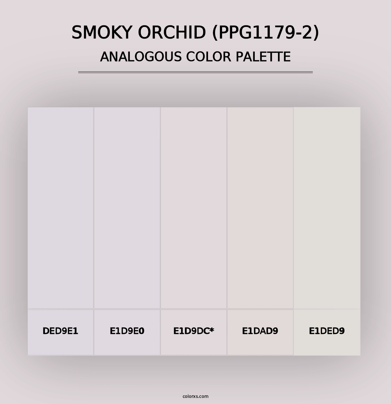 Smoky Orchid (PPG1179-2) - Analogous Color Palette