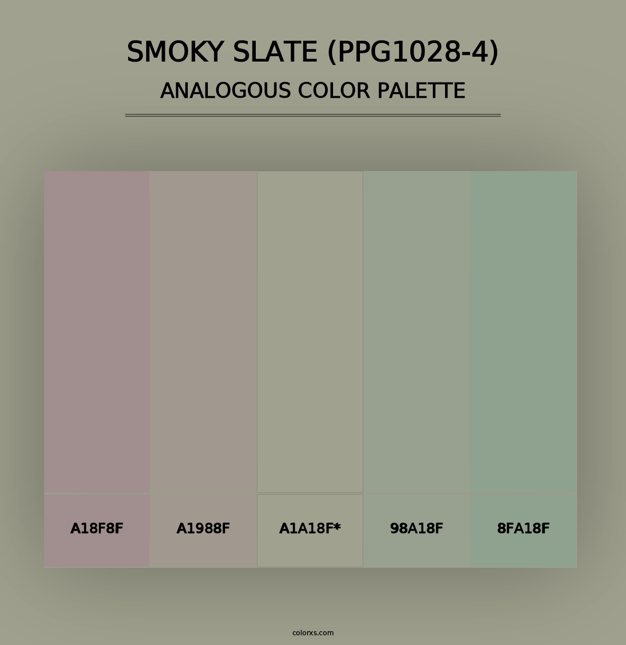 Smoky Slate (PPG1028-4) - Analogous Color Palette