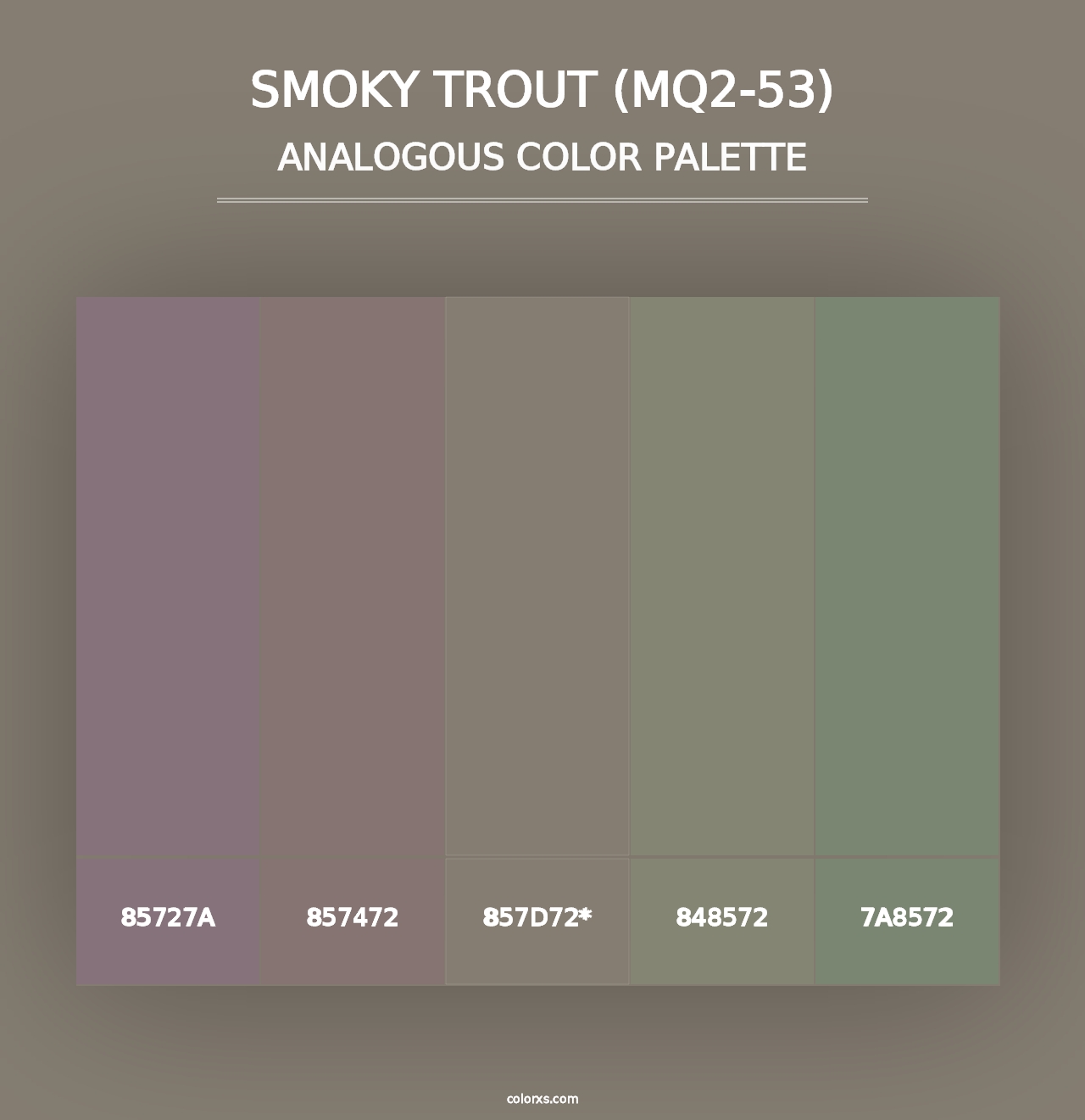 Smoky Trout (MQ2-53) - Analogous Color Palette