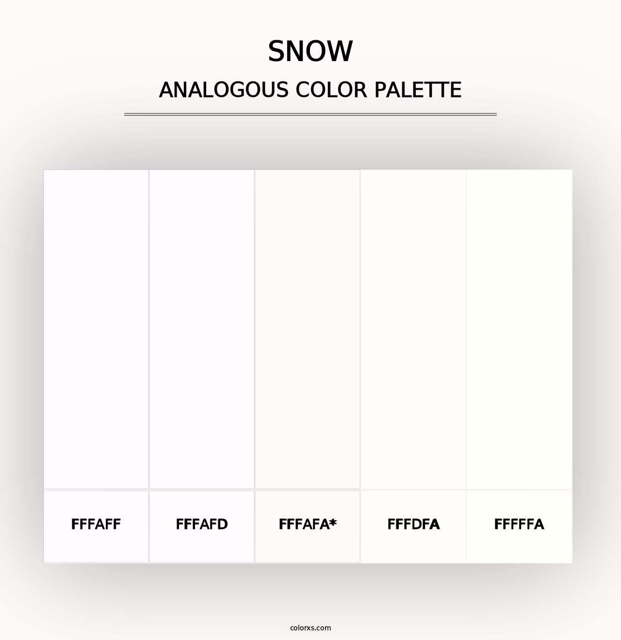 Snow - Analogous Color Palette