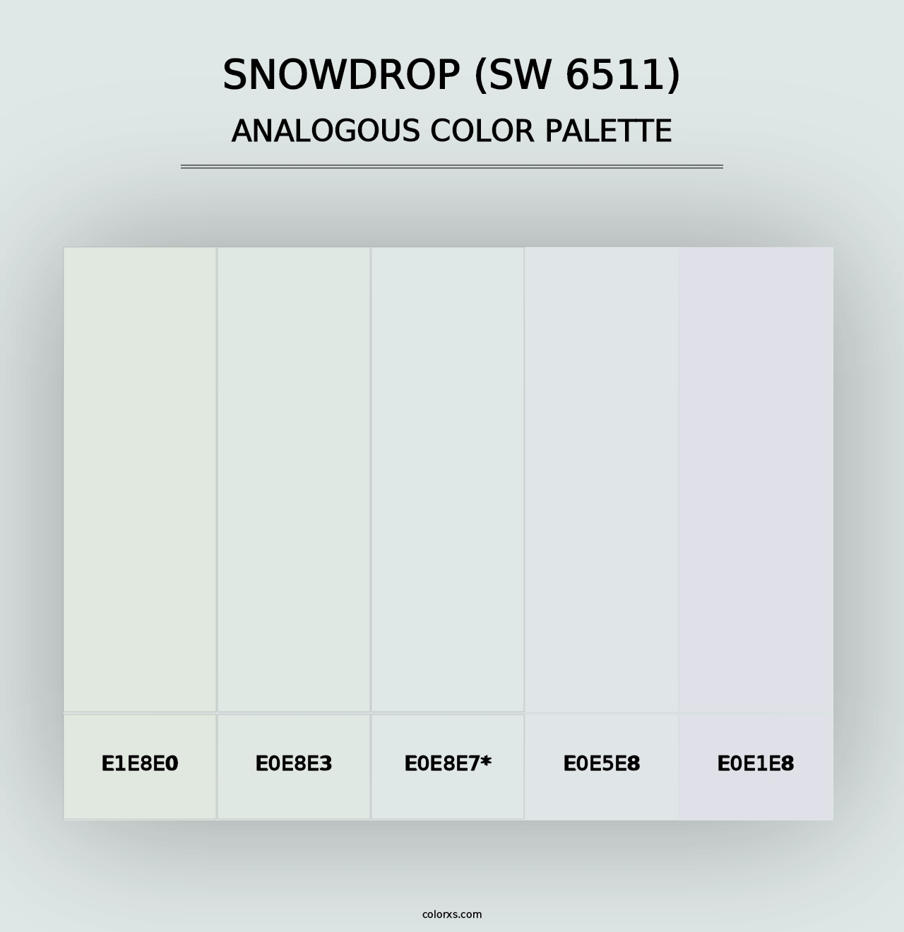 Snowdrop (SW 6511) - Analogous Color Palette