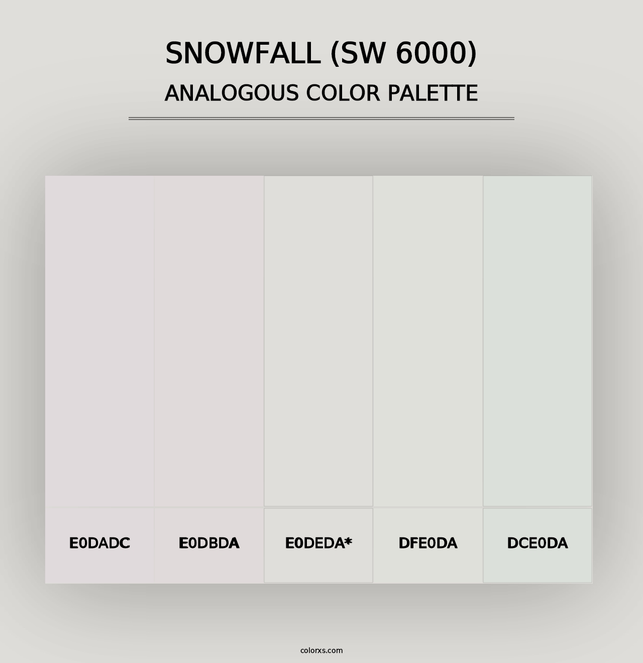 Snowfall (SW 6000) - Analogous Color Palette