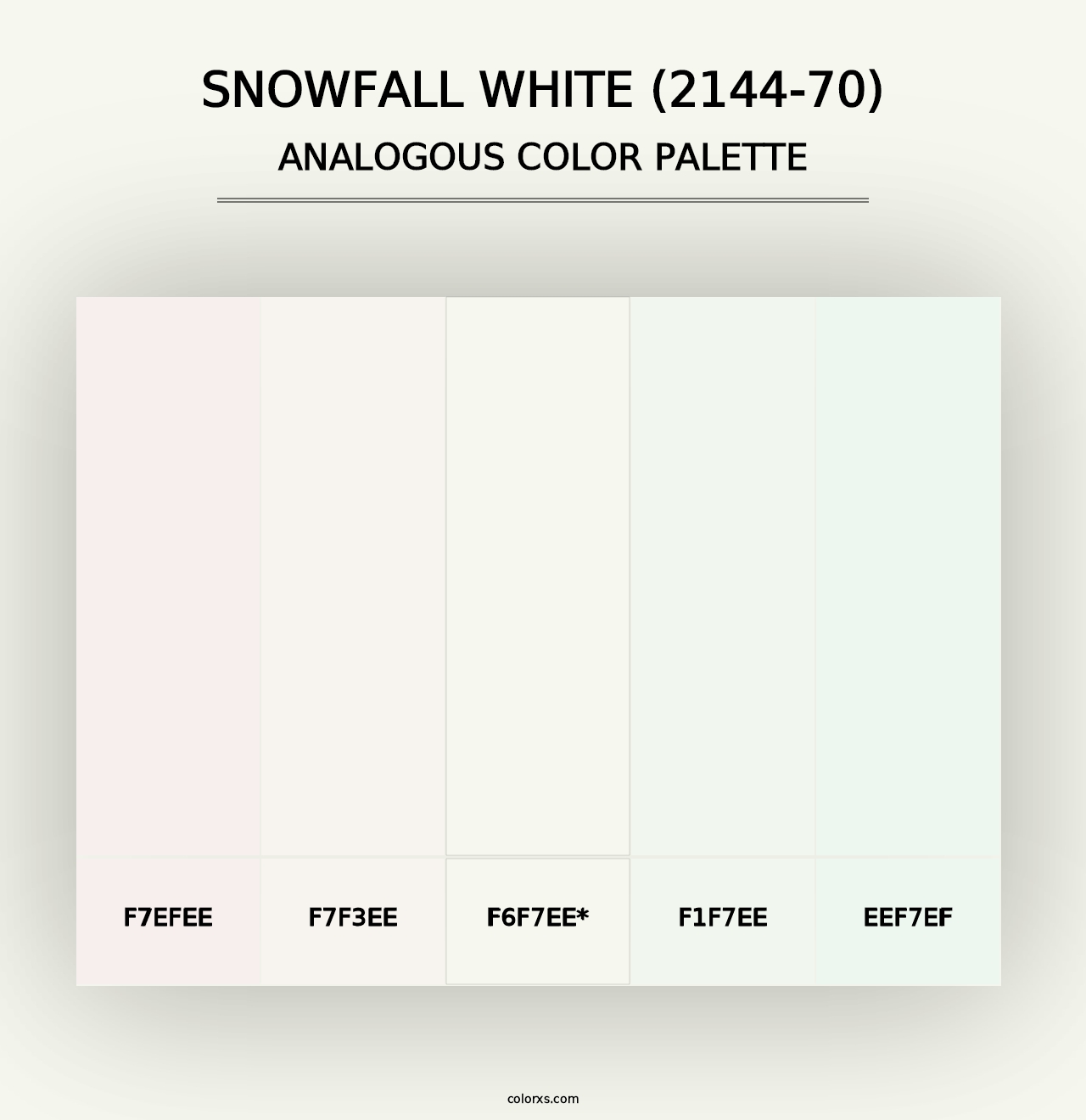 Snowfall White (2144-70) - Analogous Color Palette