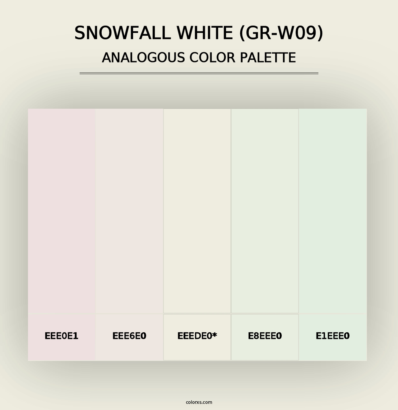 Snowfall White (GR-W09) - Analogous Color Palette