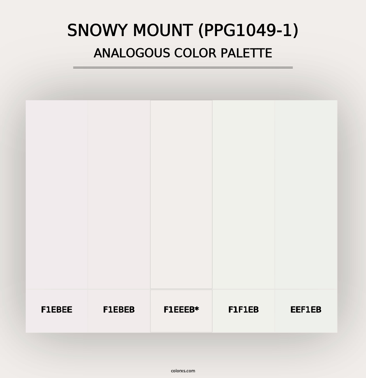 Snowy Mount (PPG1049-1) - Analogous Color Palette