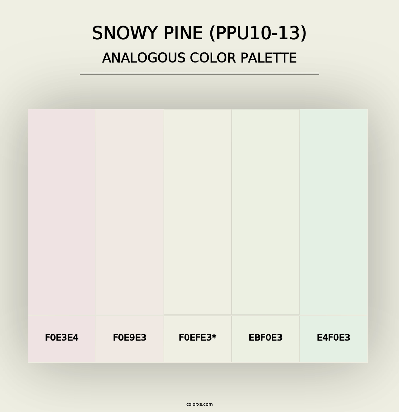 Snowy Pine (PPU10-13) - Analogous Color Palette