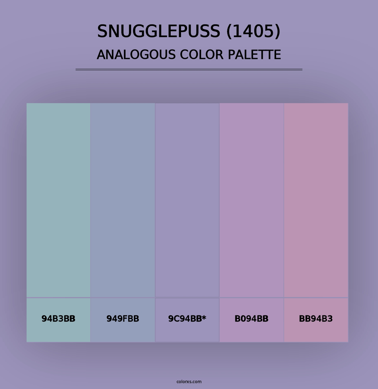 Snugglepuss (1405) - Analogous Color Palette