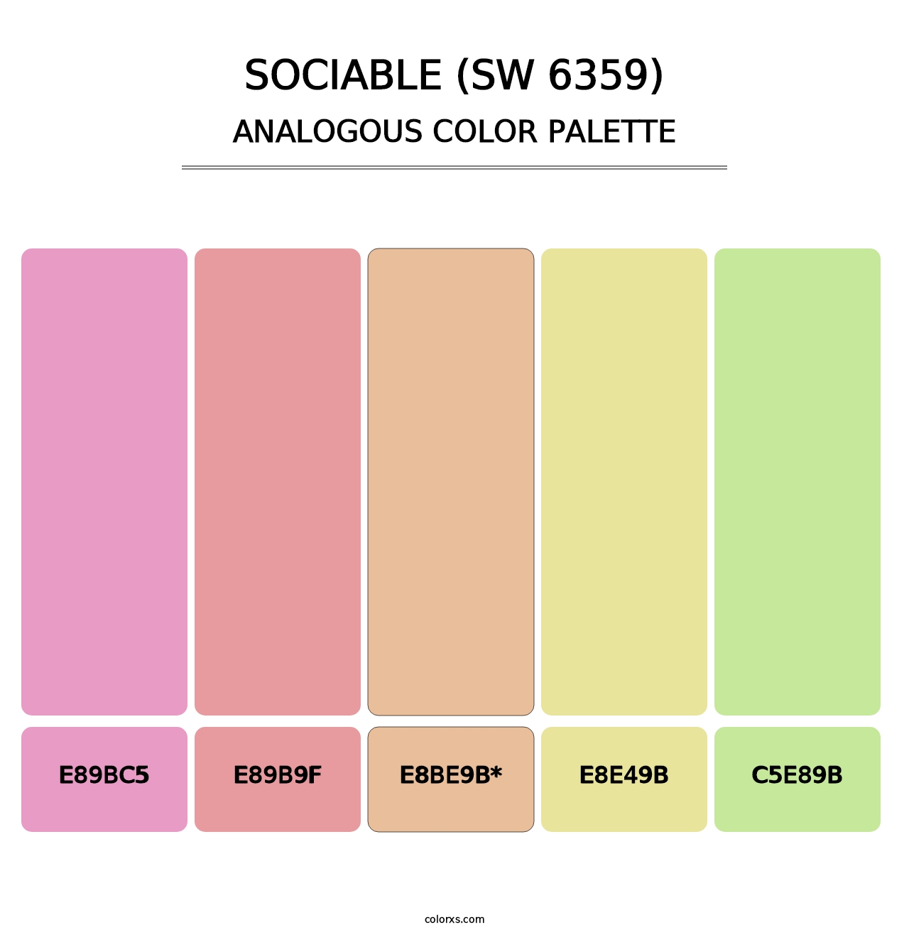 Sociable (SW 6359) - Analogous Color Palette