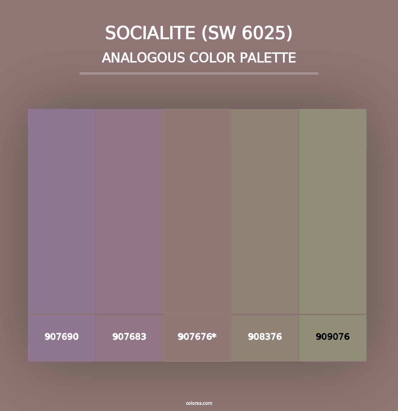 Socialite (SW 6025) - Analogous Color Palette