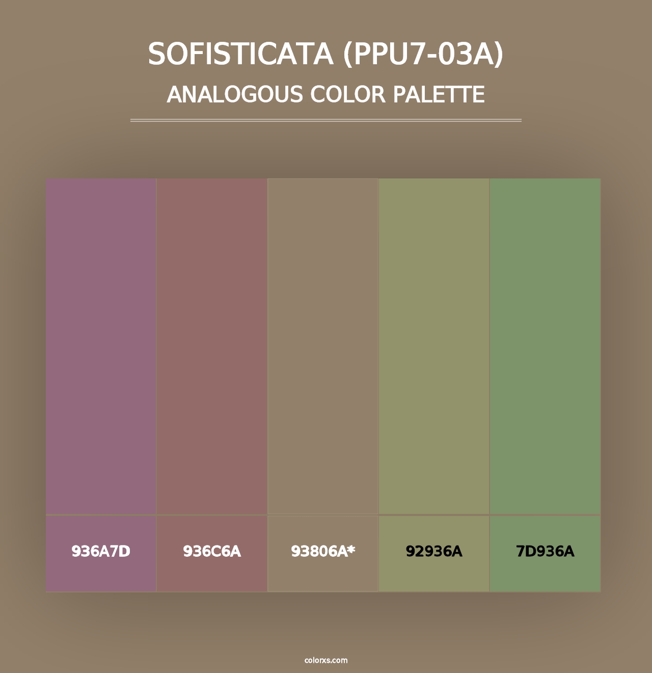 Sofisticata (PPU7-03A) - Analogous Color Palette