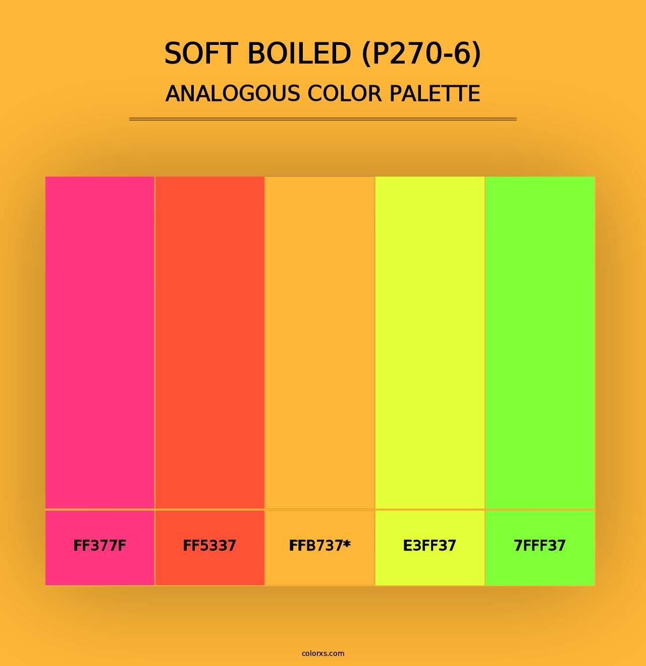 Soft Boiled (P270-6) - Analogous Color Palette