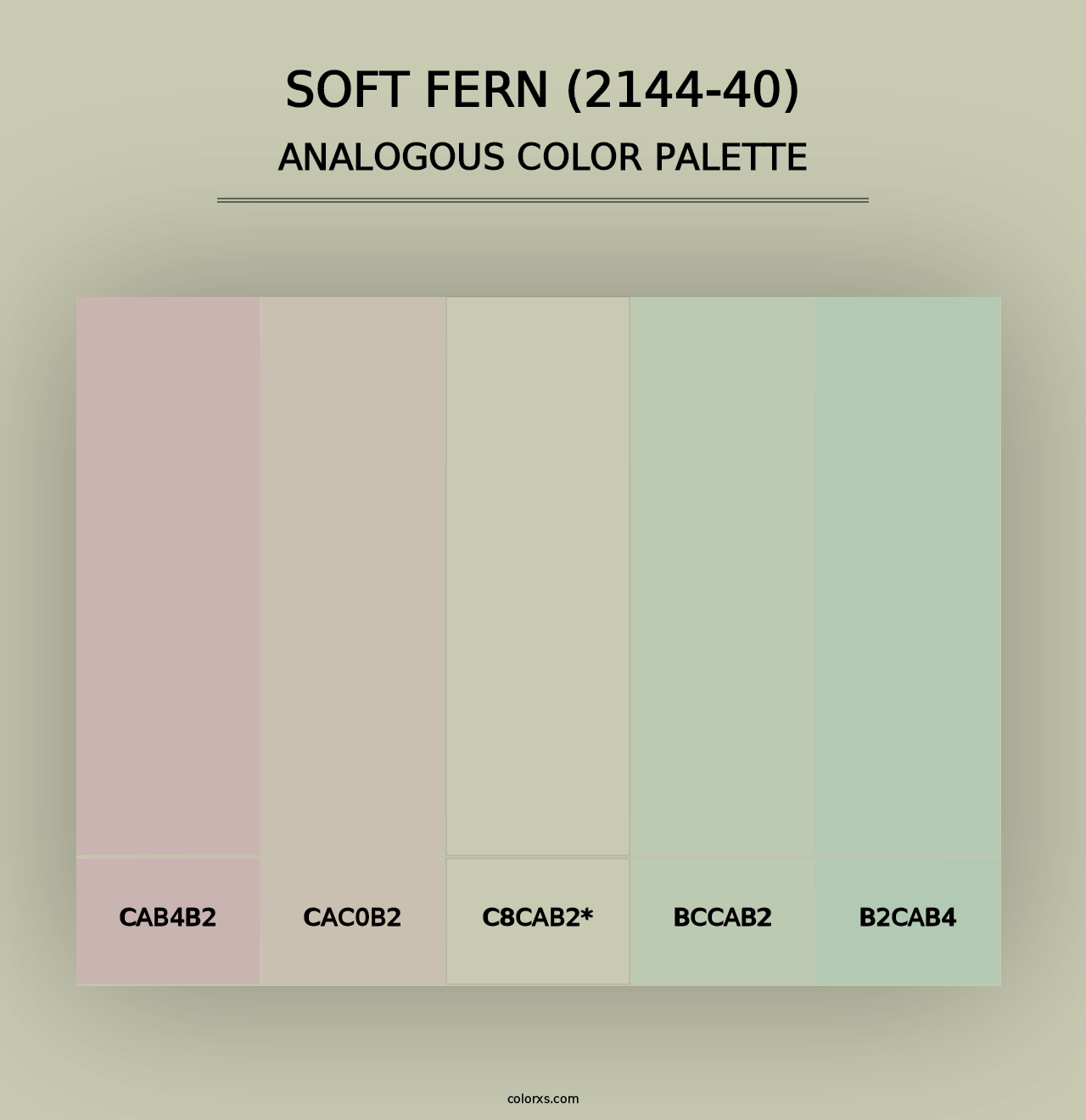 Soft Fern (2144-40) - Analogous Color Palette