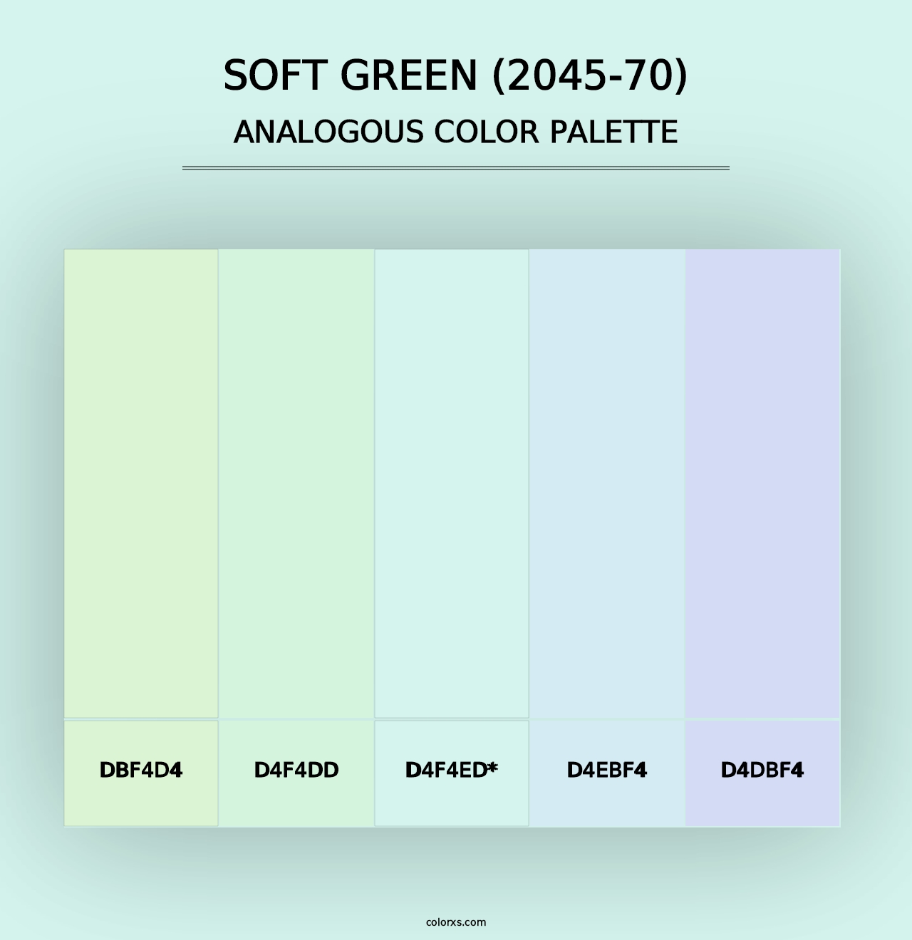 Soft Green (2045-70) - Analogous Color Palette