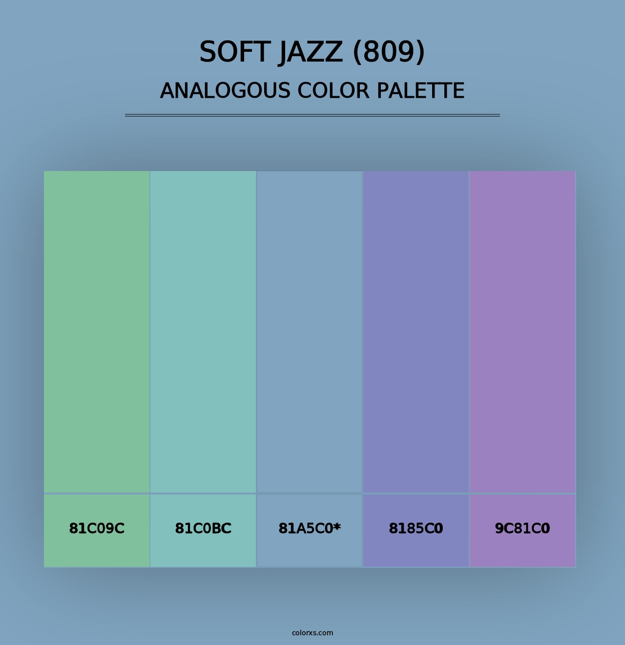 Soft Jazz (809) - Analogous Color Palette