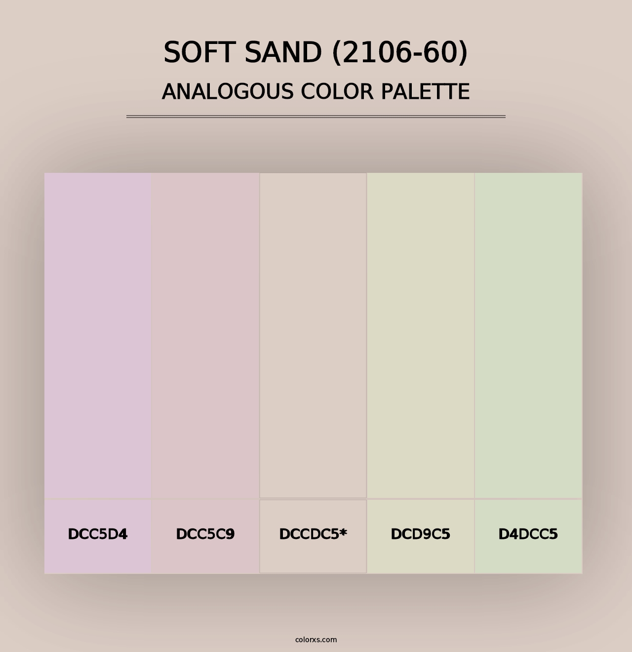 Soft Sand (2106-60) - Analogous Color Palette