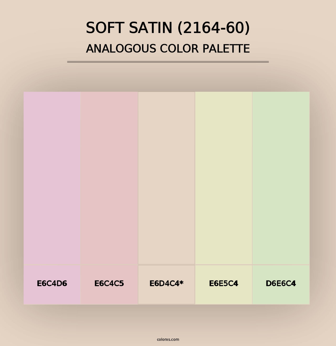 Soft Satin (2164-60) - Analogous Color Palette