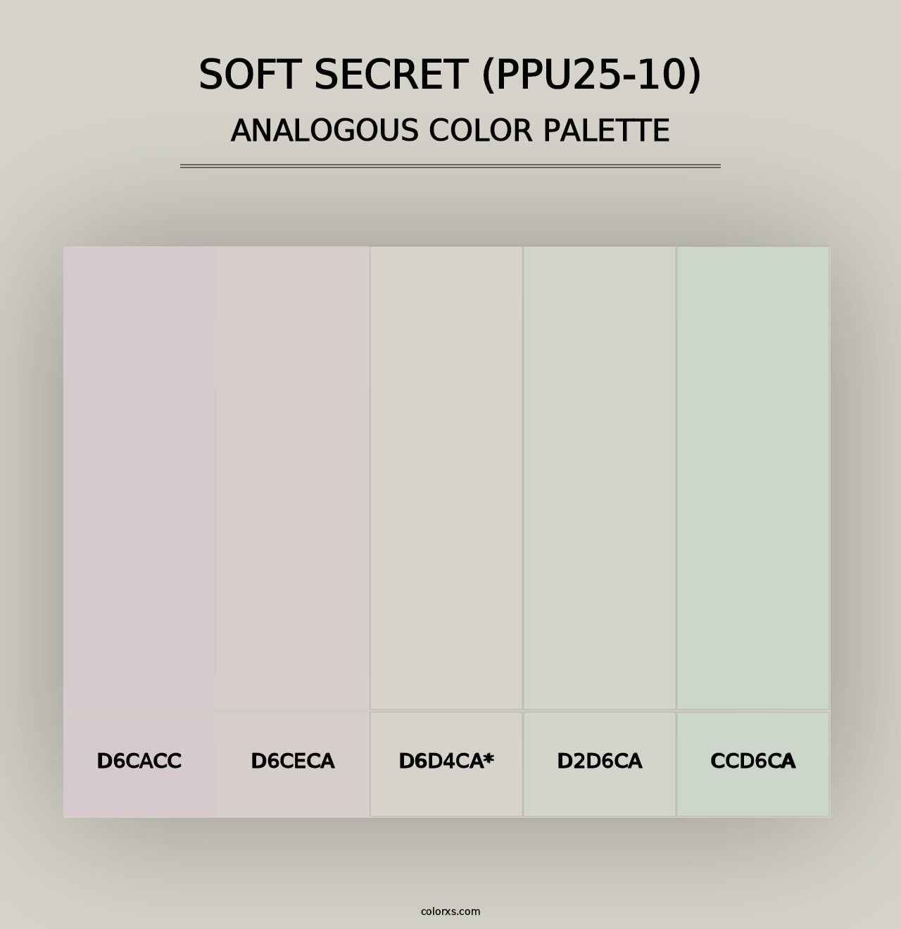 Soft Secret (PPU25-10) - Analogous Color Palette