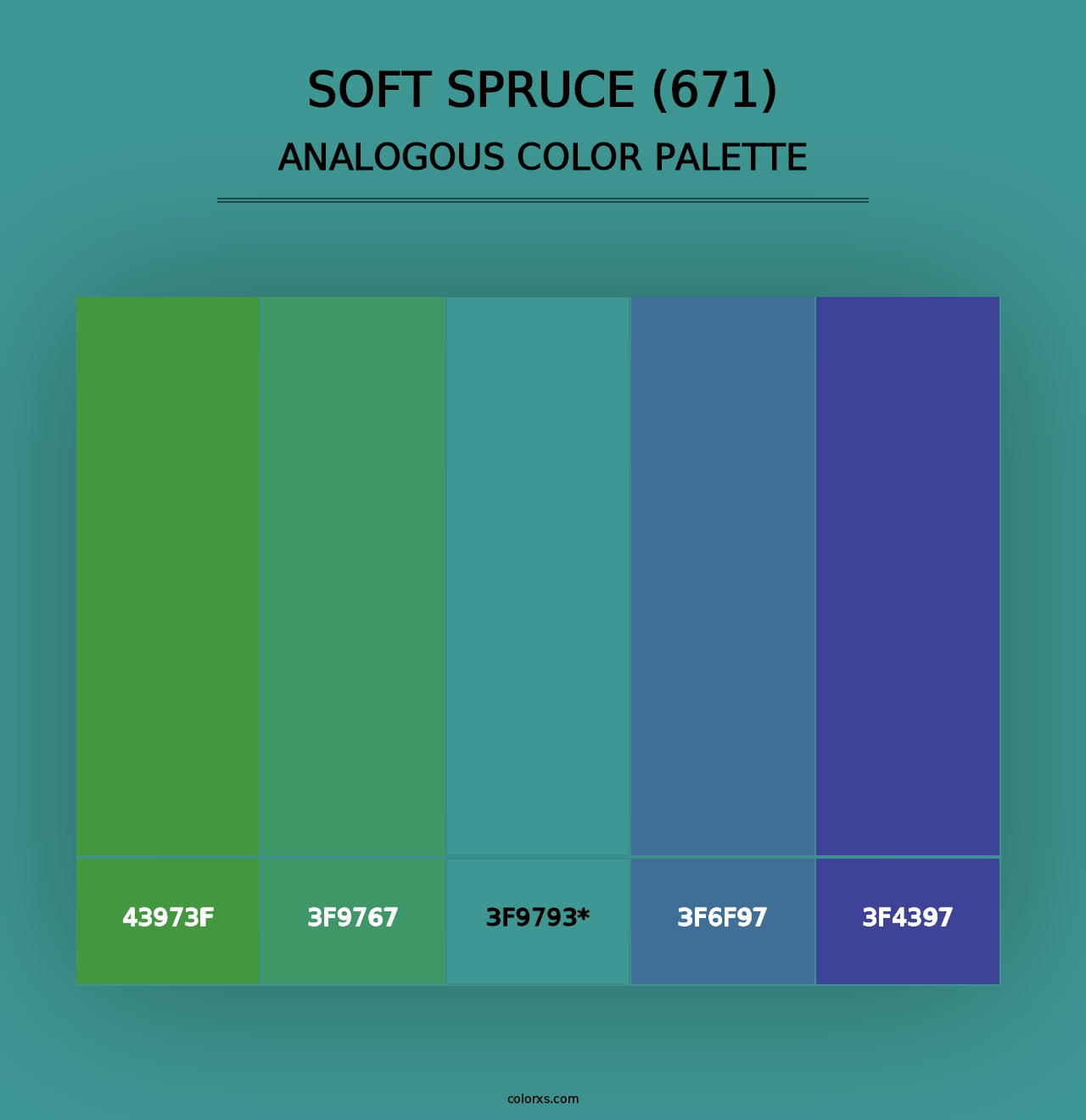 Soft Spruce (671) - Analogous Color Palette