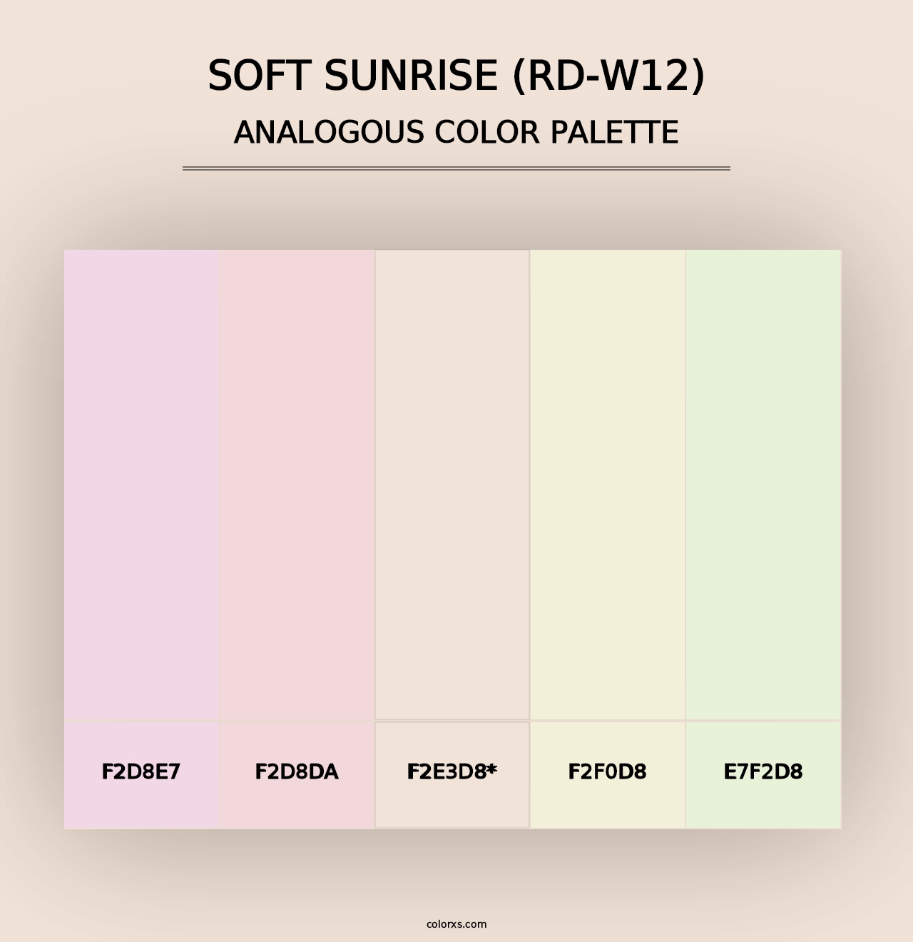 Soft Sunrise (RD-W12) - Analogous Color Palette