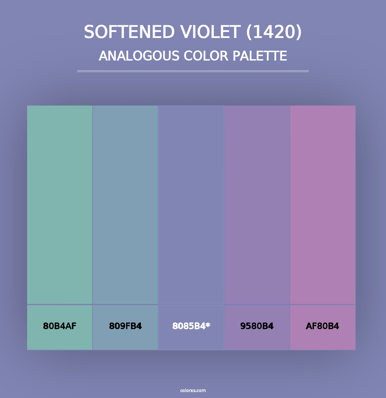 Softened Violet (1420) - Analogous Color Palette