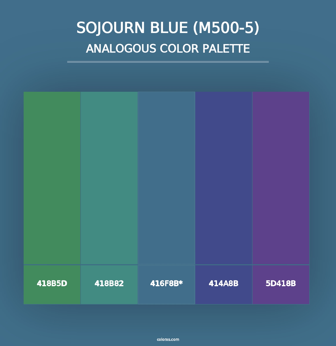 Sojourn Blue (M500-5) - Analogous Color Palette