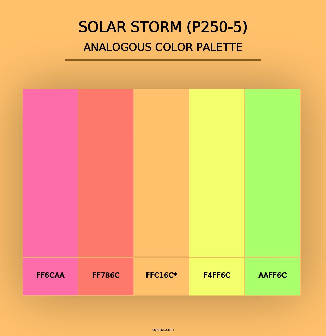 Solar Storm (P250-5) - Analogous Color Palette