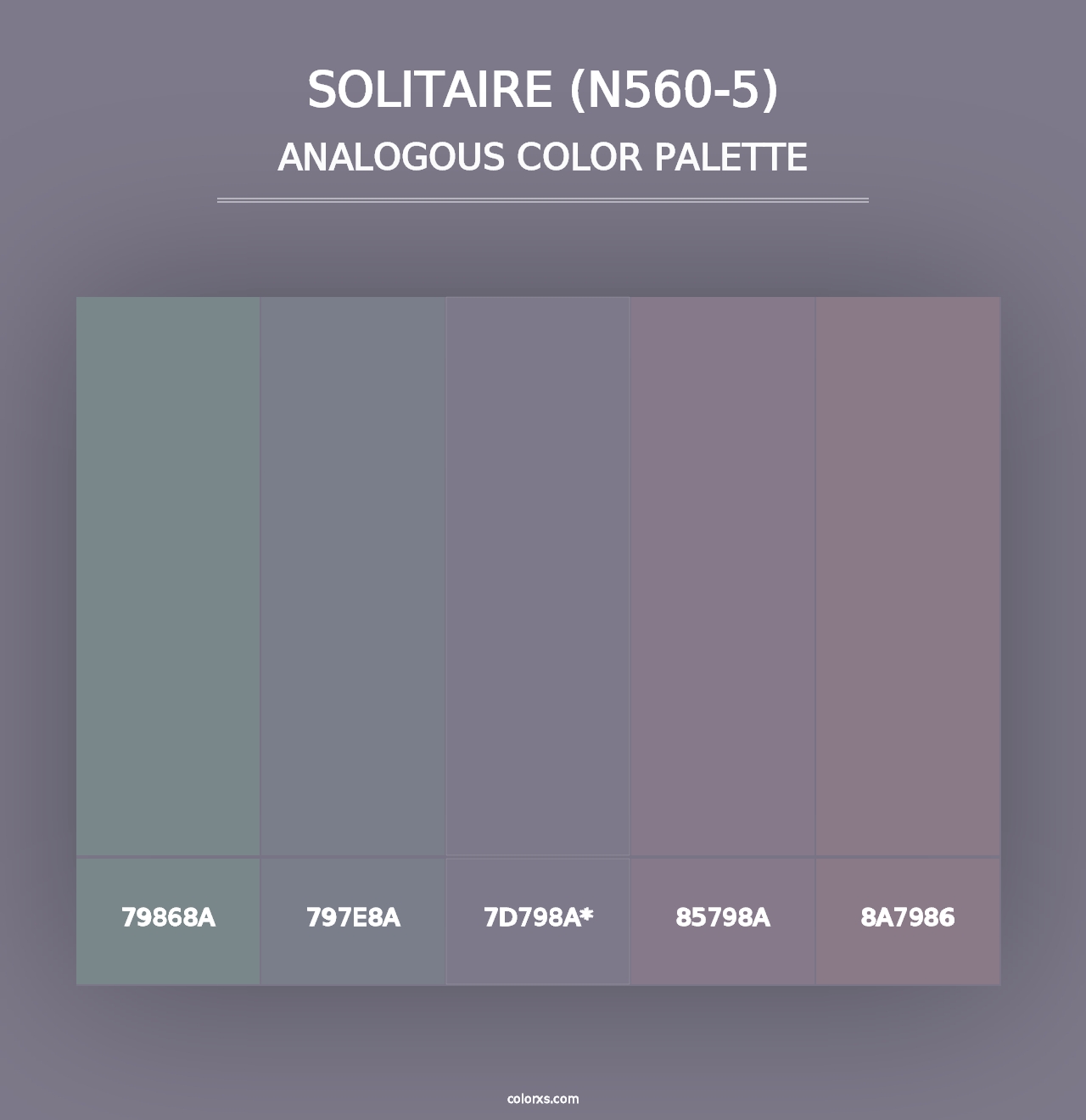 Solitaire (N560-5) - Analogous Color Palette