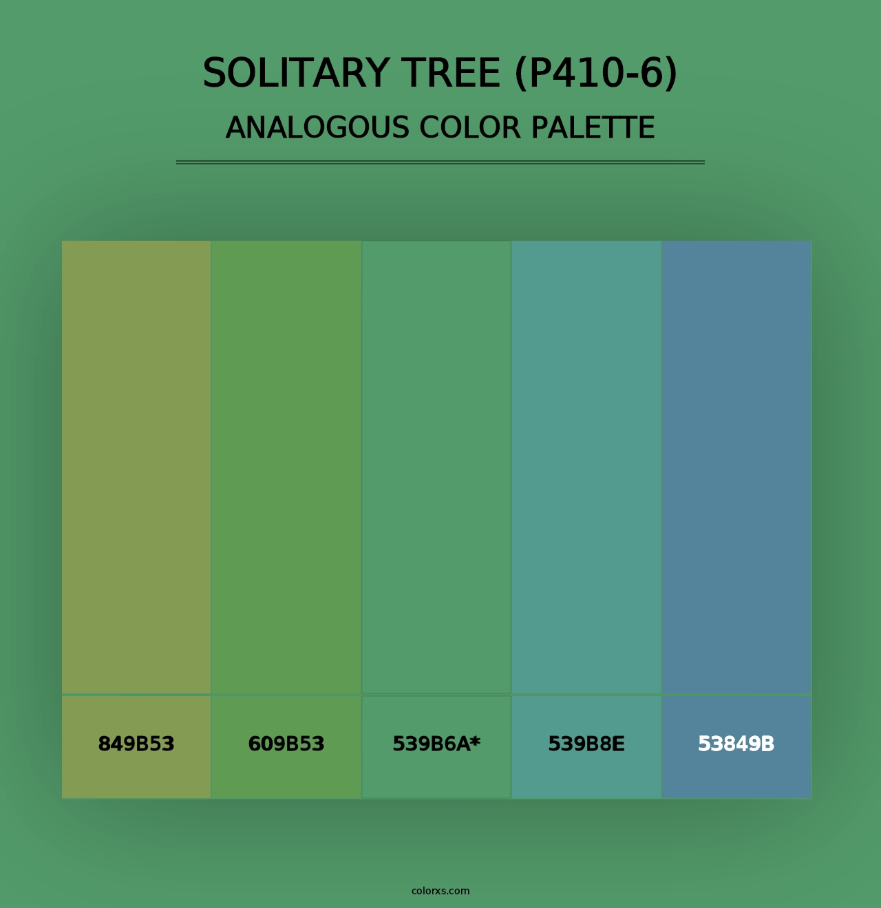 Solitary Tree (P410-6) - Analogous Color Palette