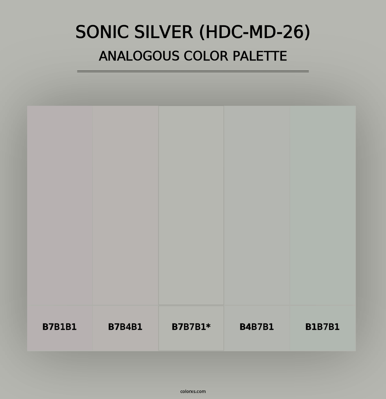 Sonic Silver (HDC-MD-26) - Analogous Color Palette