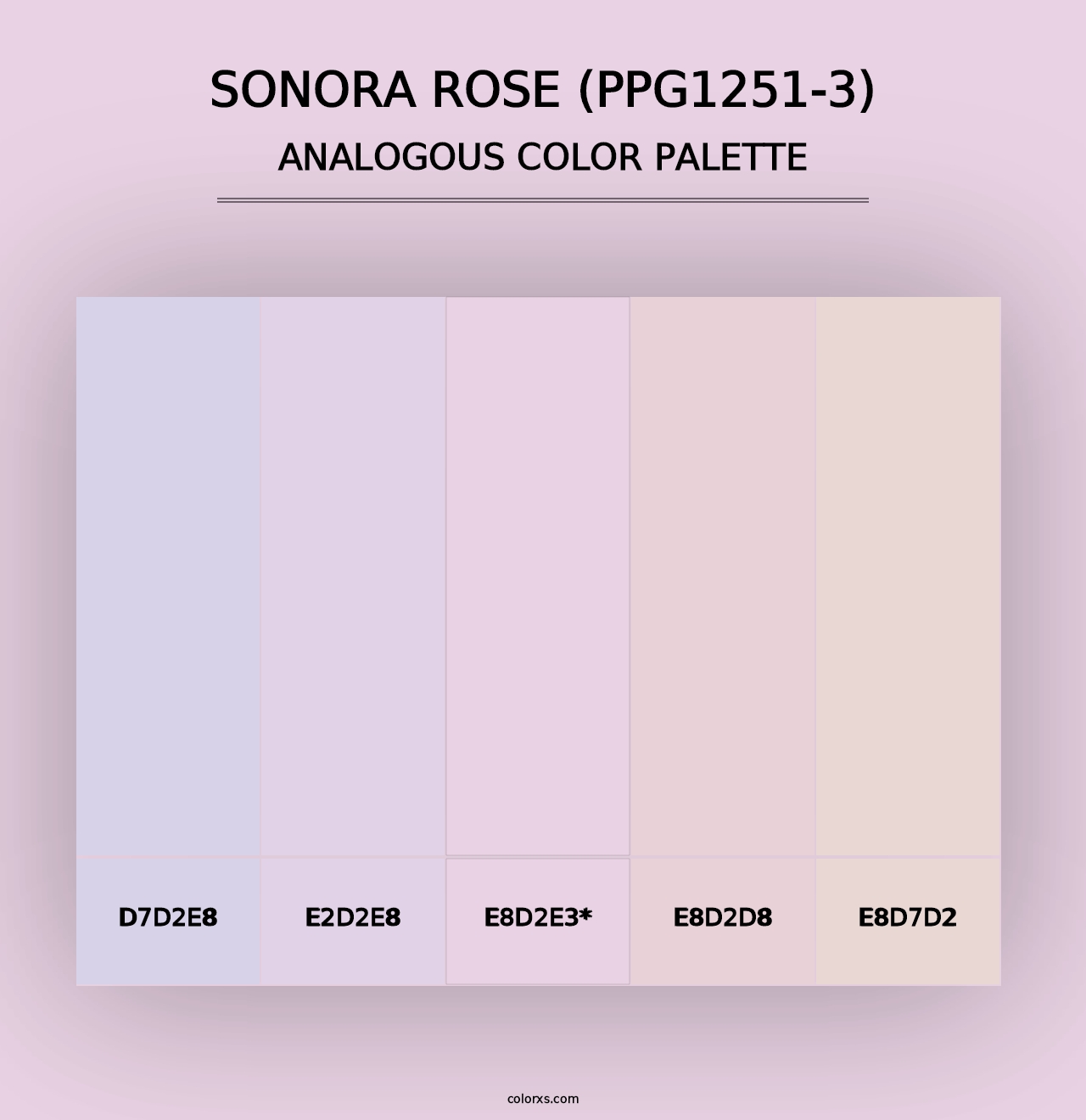 Sonora Rose (PPG1251-3) - Analogous Color Palette