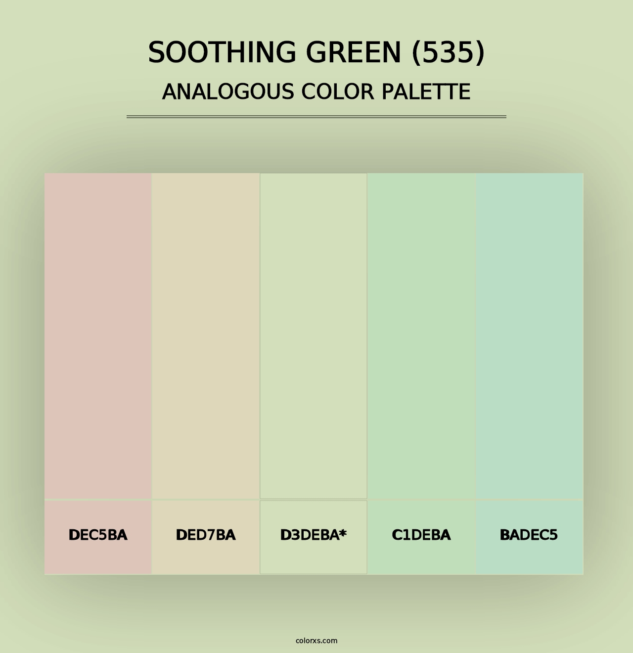 Soothing Green (535) - Analogous Color Palette