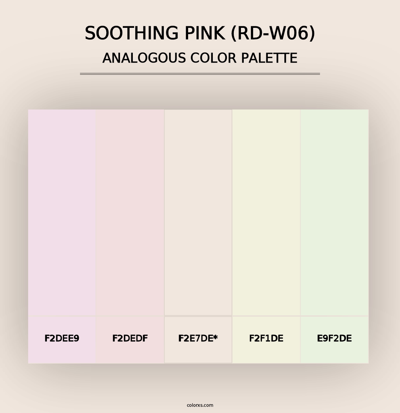 Soothing Pink (RD-W06) - Analogous Color Palette