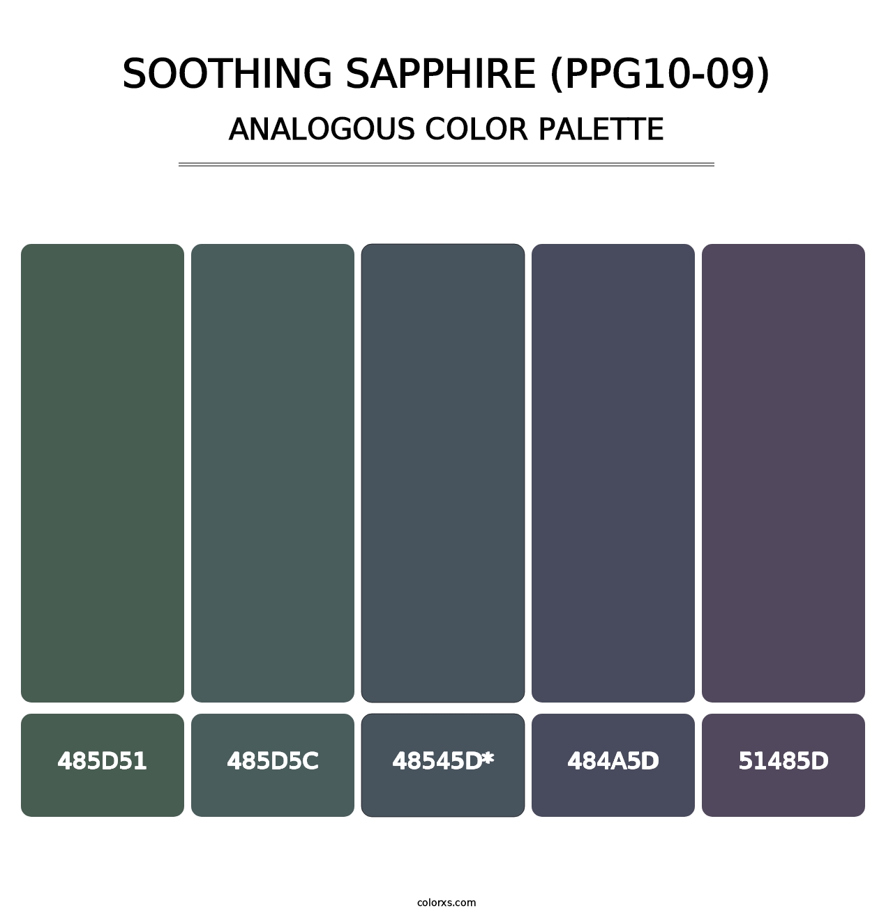 Soothing Sapphire (PPG10-09) - Analogous Color Palette