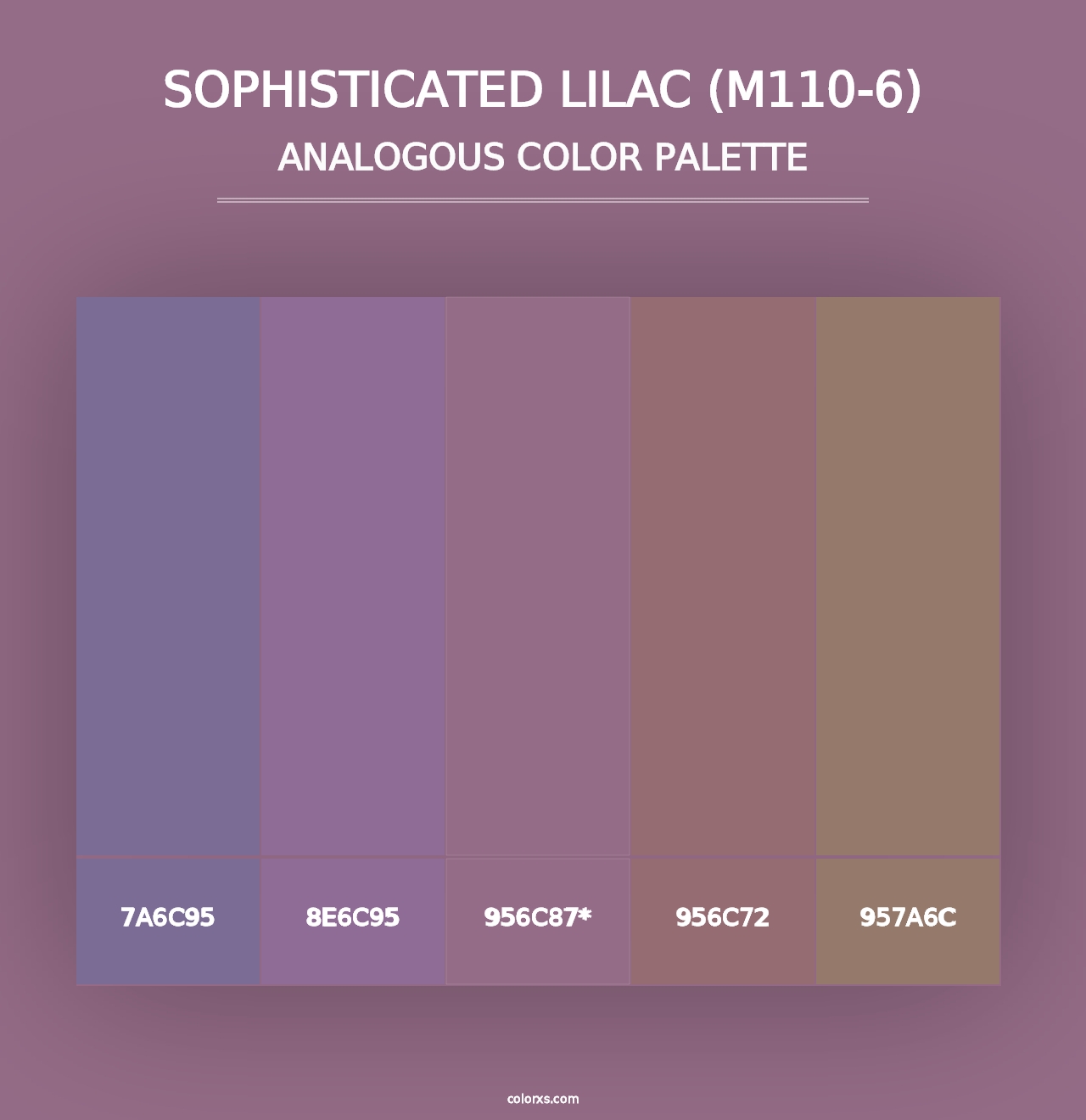 Sophisticated Lilac (M110-6) - Analogous Color Palette