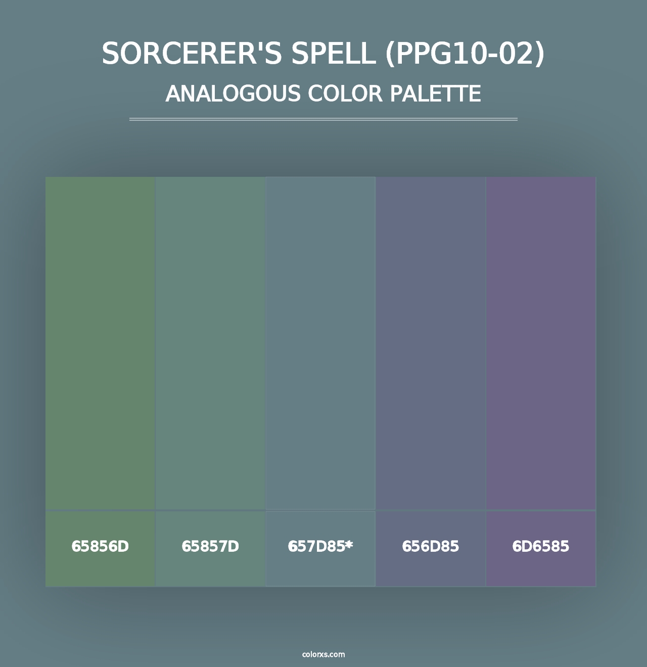 Sorcerer's Spell (PPG10-02) - Analogous Color Palette