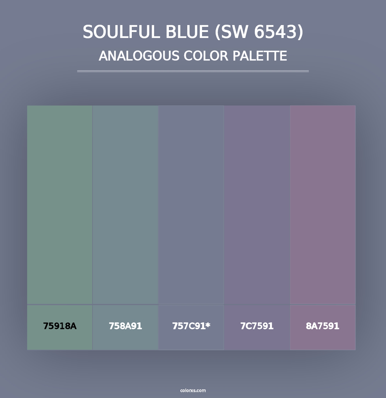 Soulful Blue (SW 6543) - Analogous Color Palette