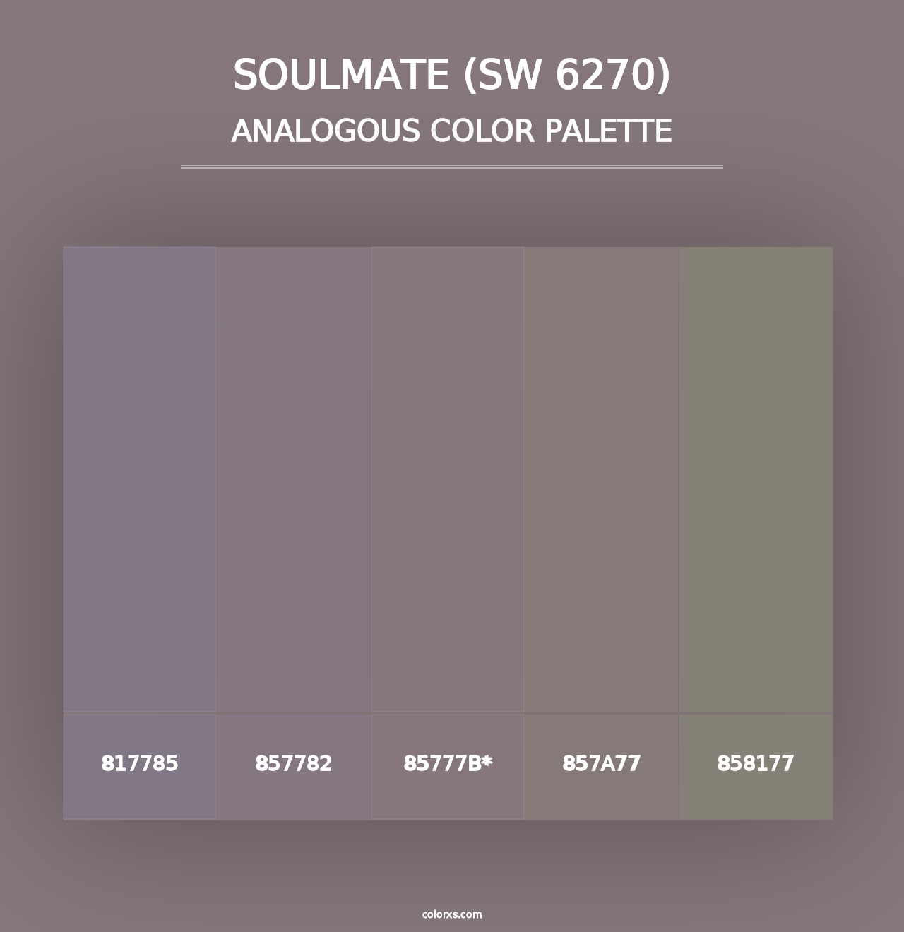 Soulmate (SW 6270) - Analogous Color Palette