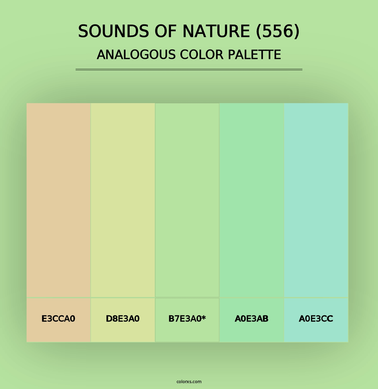 Sounds of Nature (556) - Analogous Color Palette