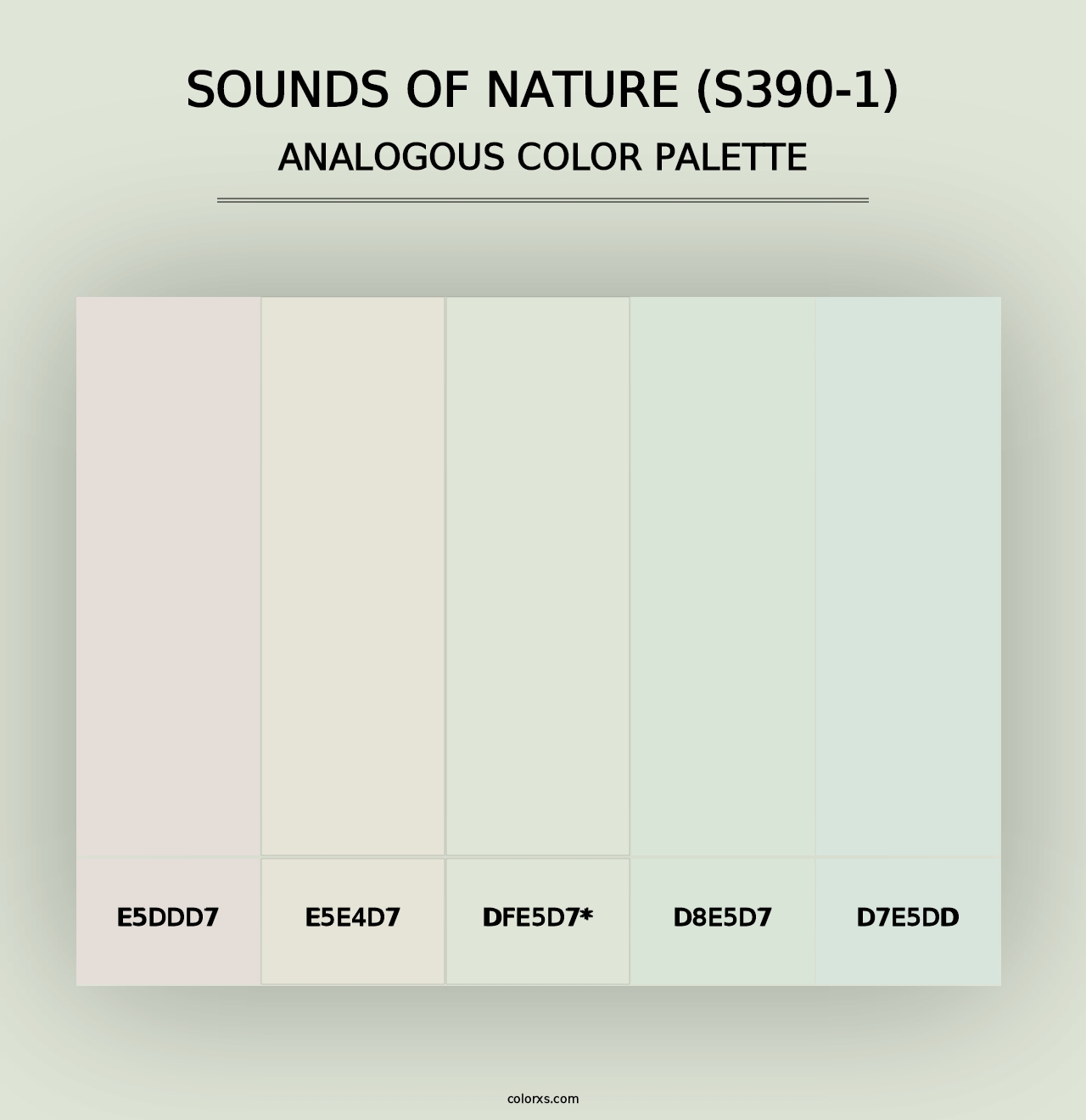 Sounds Of Nature (S390-1) - Analogous Color Palette