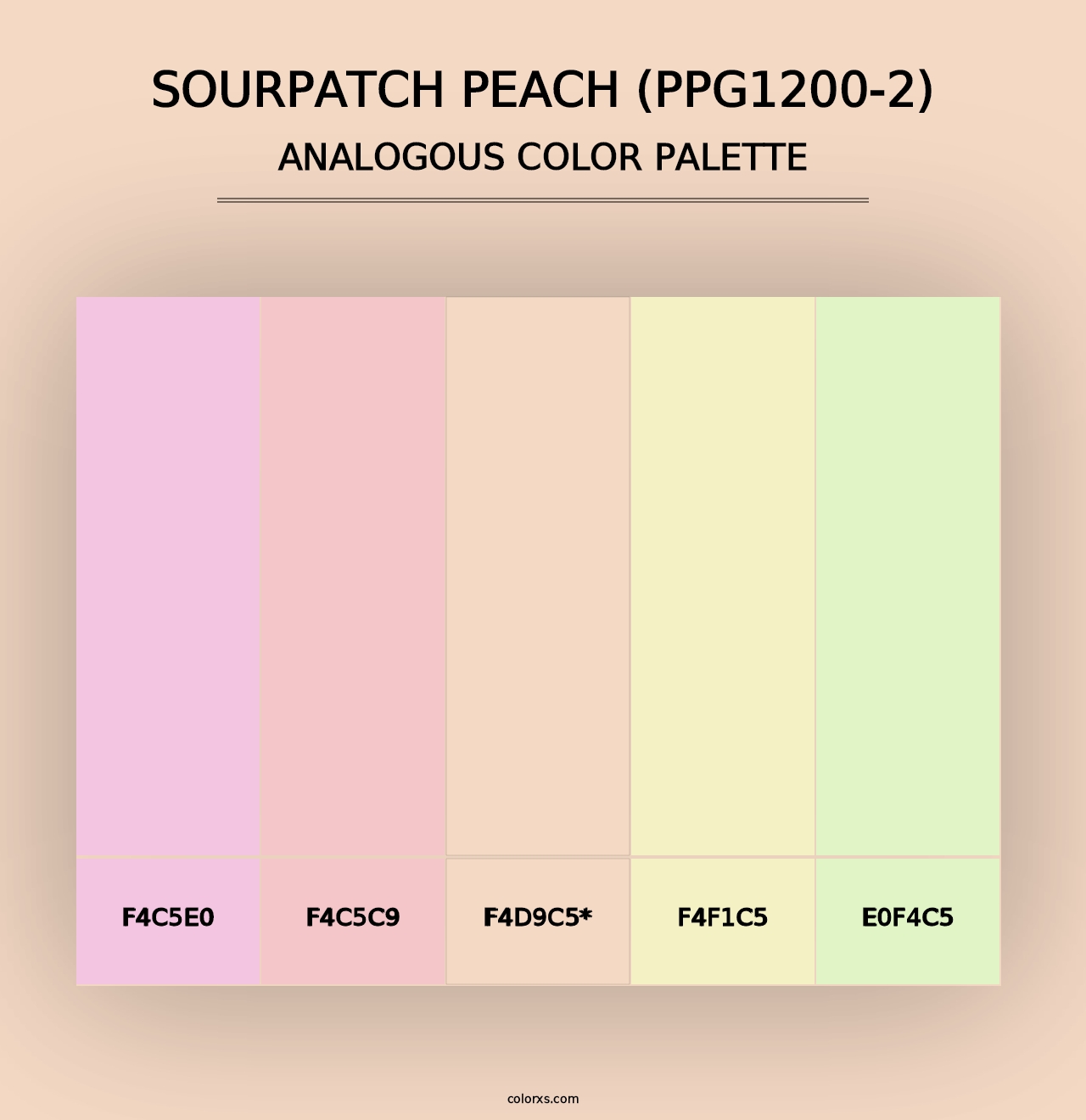 Sourpatch Peach (PPG1200-2) - Analogous Color Palette