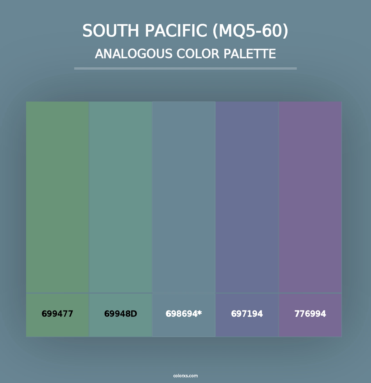 South Pacific (MQ5-60) - Analogous Color Palette