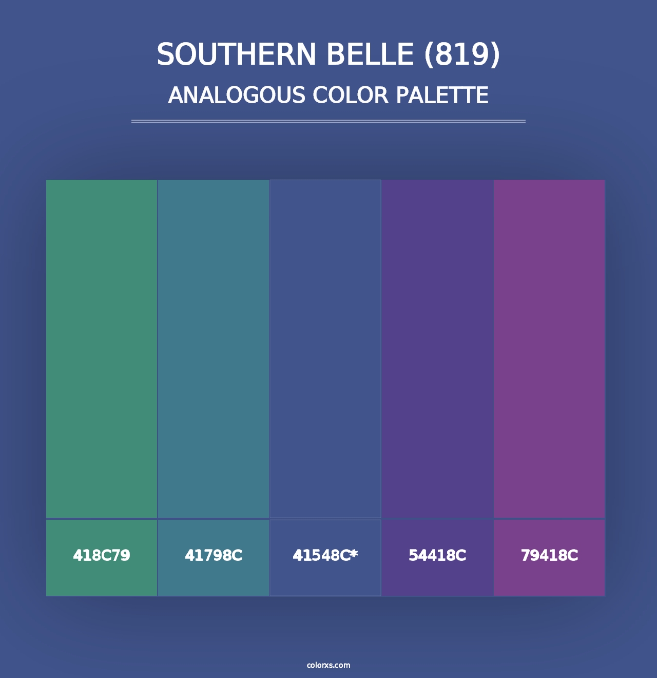 Southern Belle (819) - Analogous Color Palette