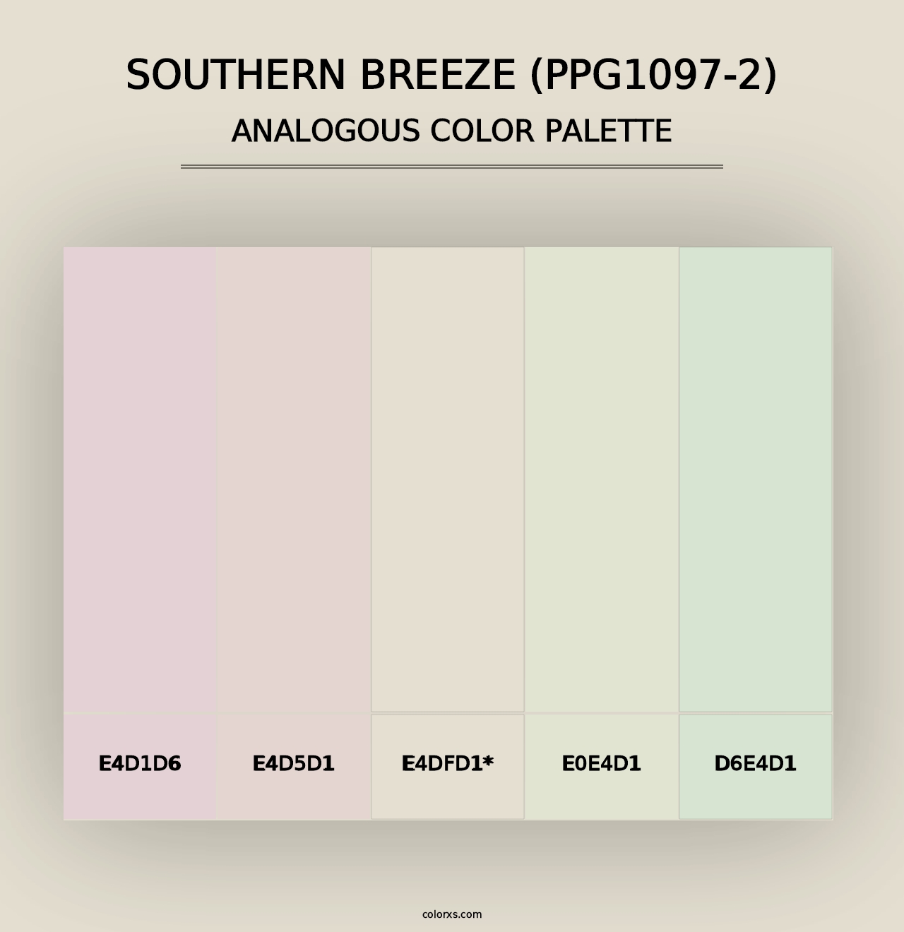 Southern Breeze (PPG1097-2) - Analogous Color Palette