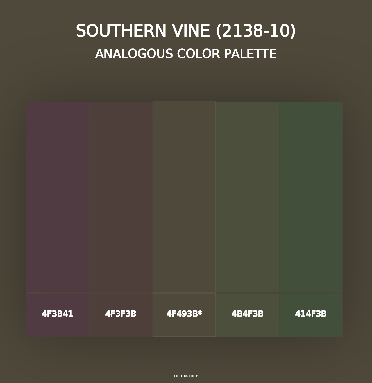 Southern Vine (2138-10) - Analogous Color Palette