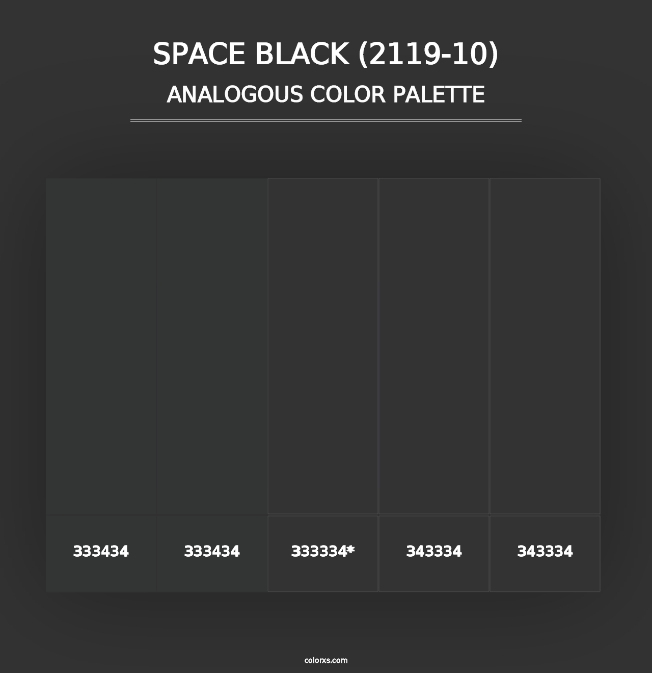 Space Black (2119-10) - Analogous Color Palette