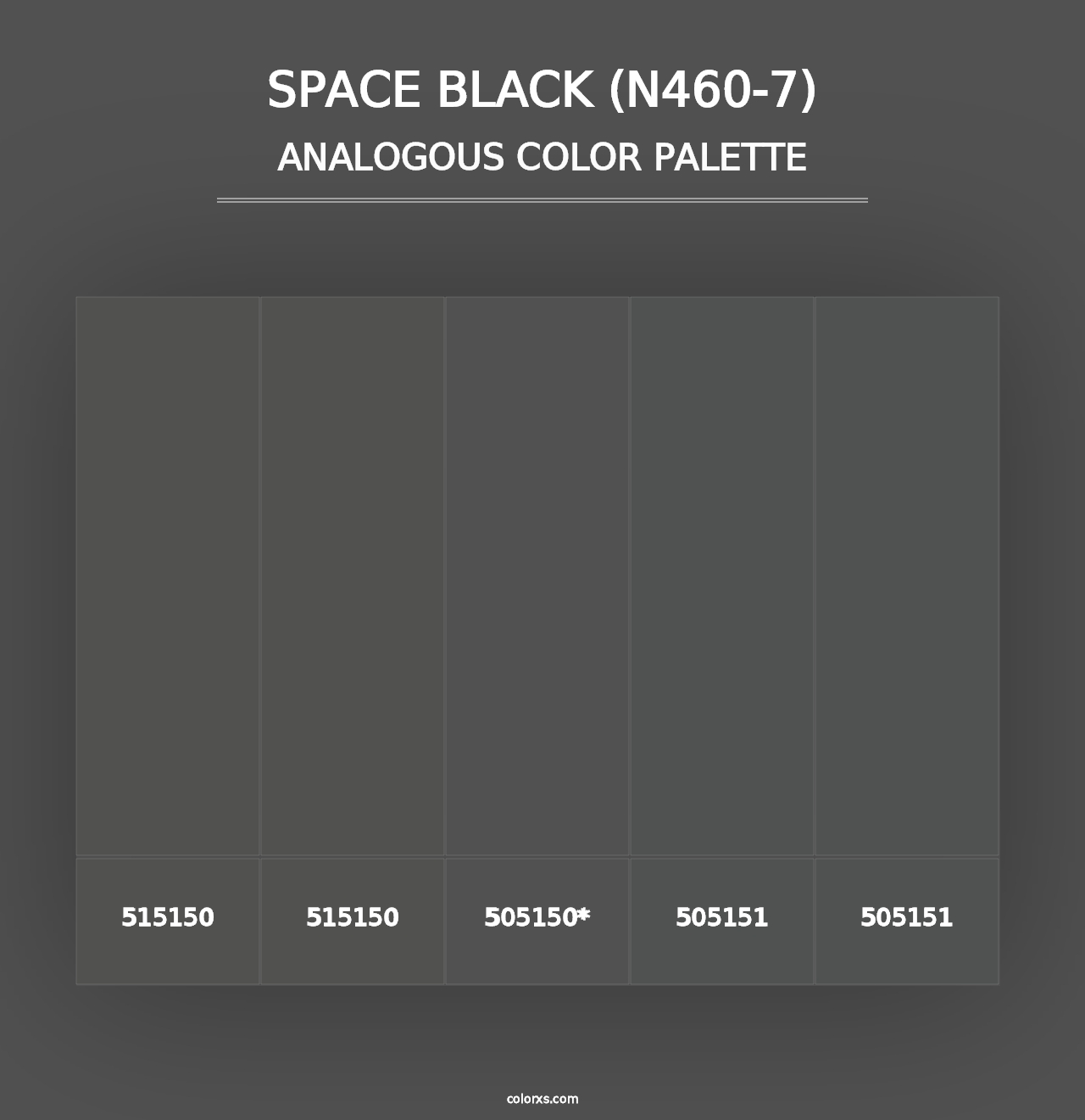 Space Black (N460-7) - Analogous Color Palette