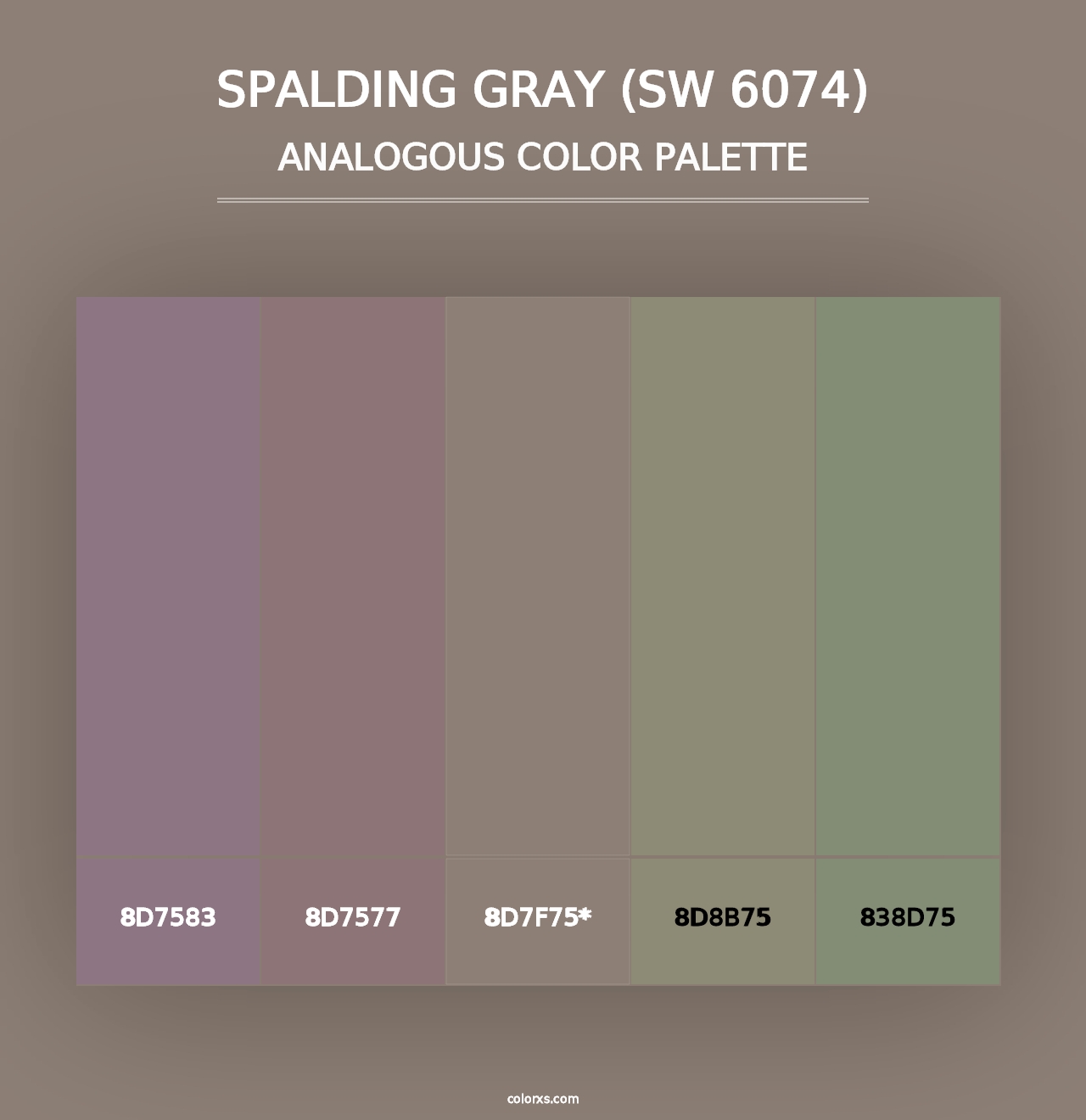 Spalding Gray (SW 6074) - Analogous Color Palette