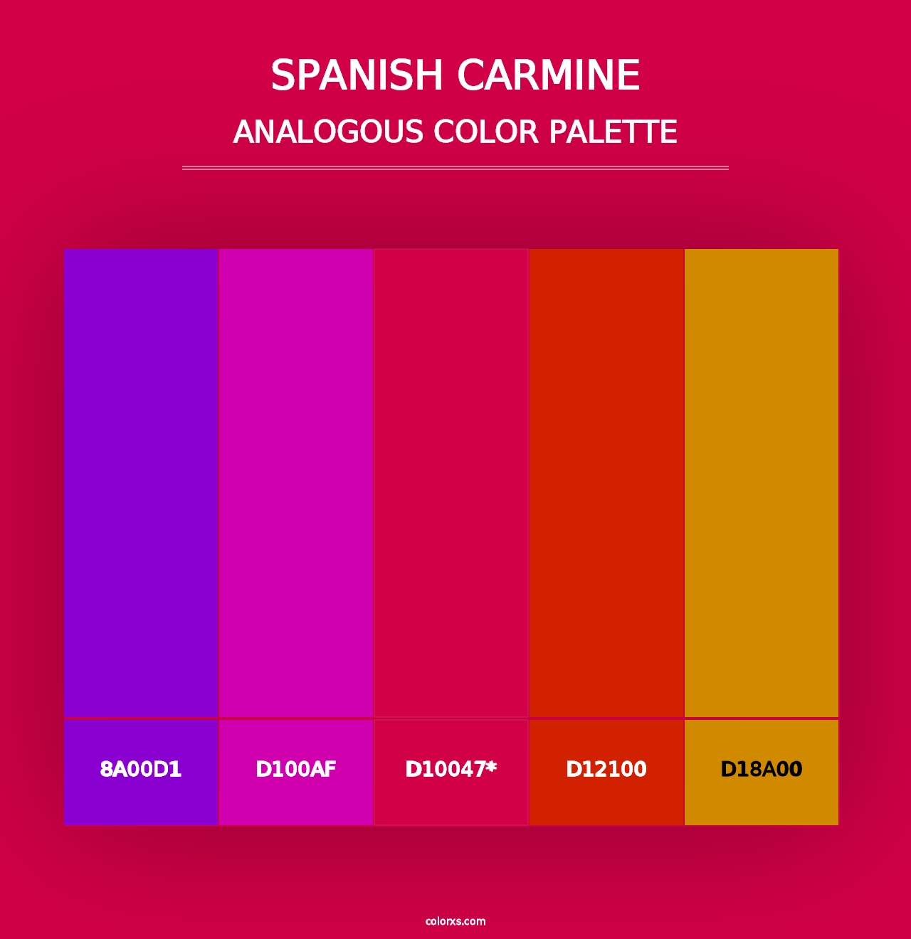 Spanish Carmine - Analogous Color Palette